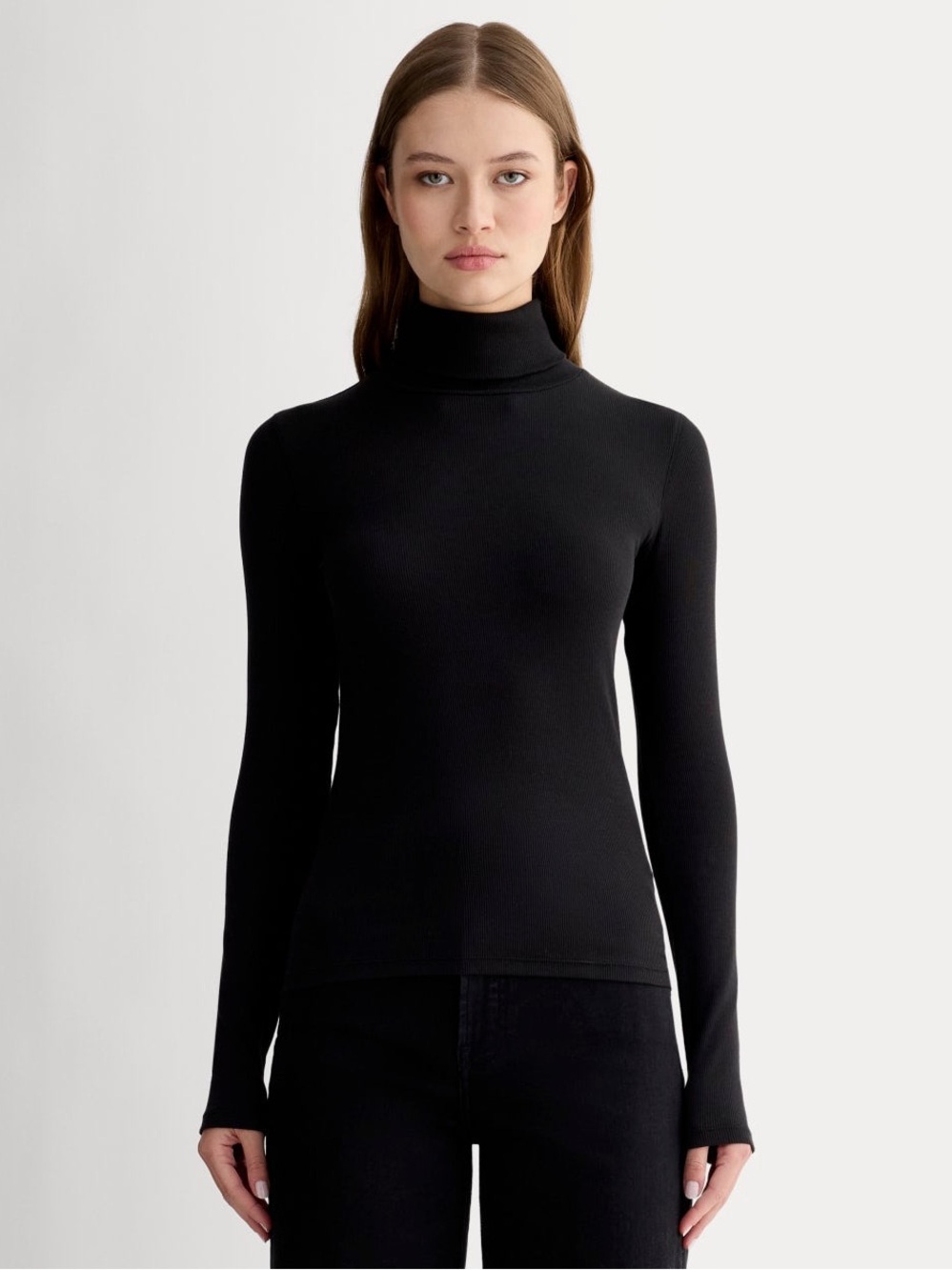 EVERLANE The Lux Rib Turtleneck, Size S